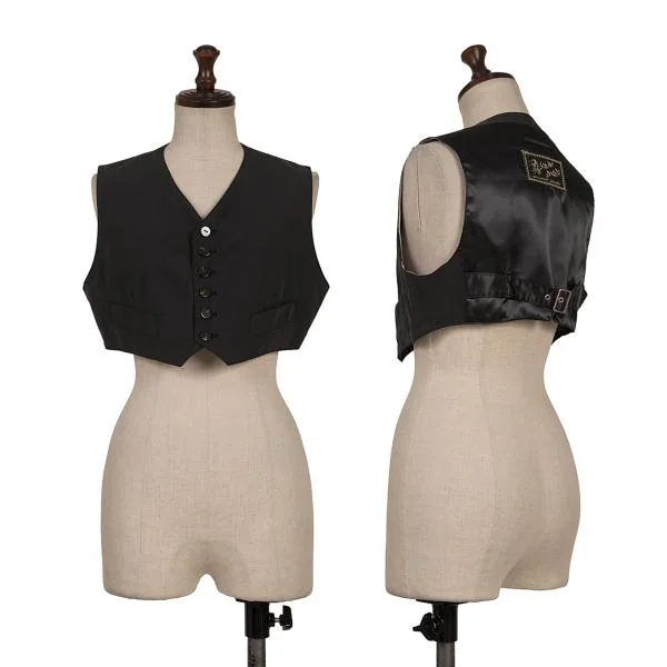 Jean Paul GAULTIER FEMME Rayon Poly Short Vest Black 40 K-158093_001
