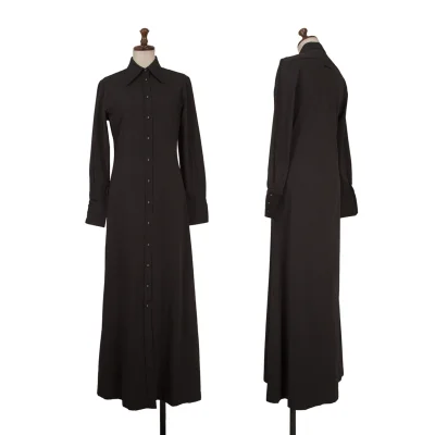 Jean Paul GAULTIER CLASSIQUE Stretch Pinstripe Long Shirt Dress