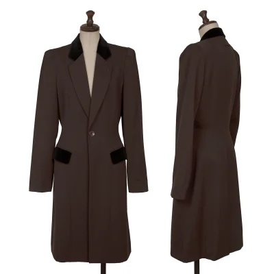 Jean Paul GAULTIER CLASSIQUE Velour Design Wool Long Jacket