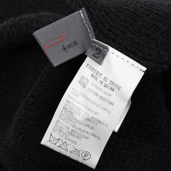 ヨウジヤマモト ノアールYohji Yamamoto NOIR リネンコットンワッフル半袖ニットオールインワン 黒2 K-158138_015