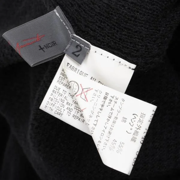 ヨウジヤマモト ノアールYohji Yamamoto NOIR リネンコットンワッフル半袖ニットオールインワン 黒2 K-158138_016