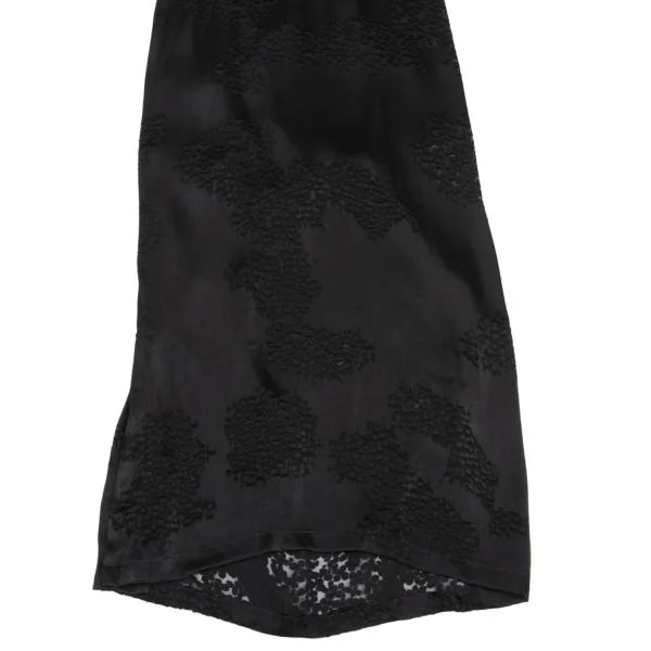 ヨウジヤマモト ファムYohji Yamamoto FEMME レーヨンシルクオパール加工ワンピース 黒2 K-158150_005
