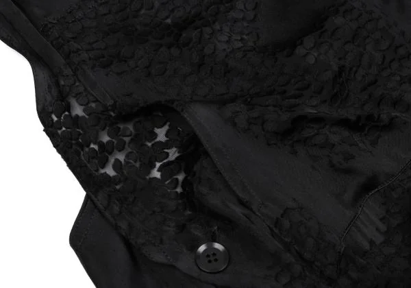 ヨウジヤマモト ファムYohji Yamamoto FEMME レーヨンシルクオパール加工ワンピース 黒2 K-158150_006