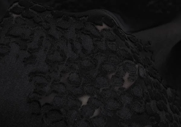 ヨウジヤマモト ファムYohji Yamamoto FEMME レーヨンシルクオパール加工アンサンブル 黒1 2 K-158151_017