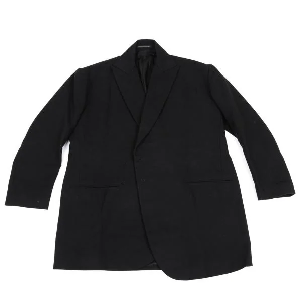 ヨウジヤマモト ファムYohji Yamamoto FEMME コットンハトメボタンレスジャケット 黒2 K-158174_002