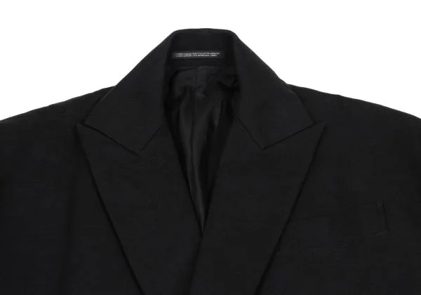 ヨウジヤマモト ファムYohji Yamamoto FEMME コットンハトメボタンレスジャケット 黒2 K-158174_003