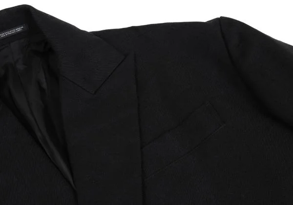 ヨウジヤマモト ファムYohji Yamamoto FEMME コットンハトメボタンレスジャケット 黒2 K-158174_004