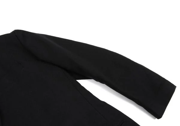ヨウジヤマモト ファムYohji Yamamoto FEMME コットンハトメボタンレスジャケット 黒2 K-158174_005