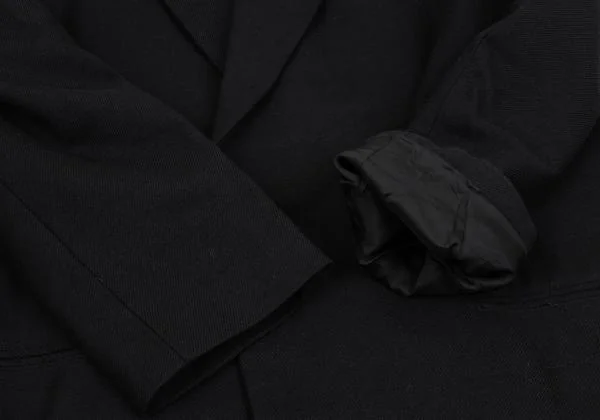 ヨウジヤマモト ファムYohji Yamamoto FEMME コットンハトメボタンレスジャケット 黒2 K-158174_006