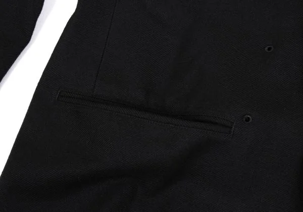 ヨウジヤマモト ファムYohji Yamamoto FEMME コットンハトメボタンレスジャケット 黒2 K-158174_008