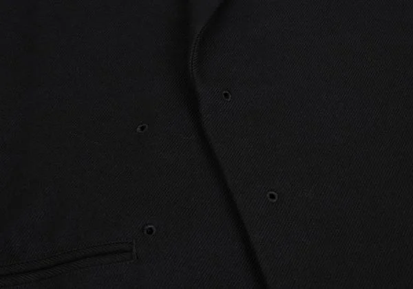 ヨウジヤマモト ファムYohji Yamamoto FEMME コットンハトメボタンレスジャケット 黒2 K-158174_009