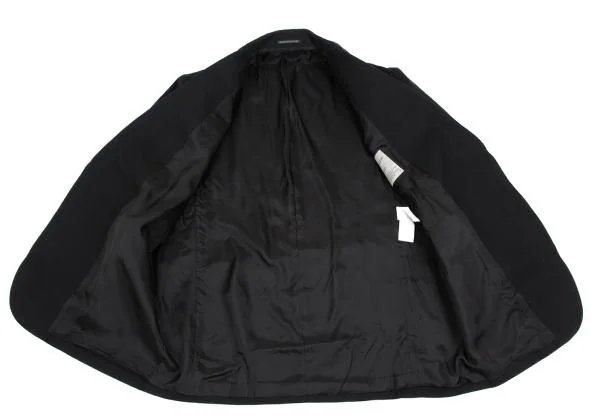 ヨウジヤマモト ファムYohji Yamamoto FEMME コットンハトメボタンレスジャケット 黒2 K-158174_010