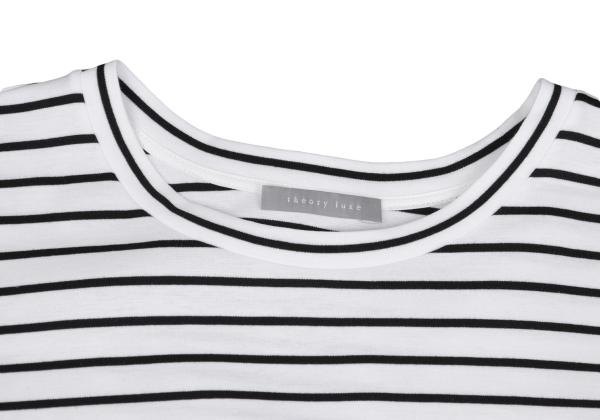 セオリーリュクスTheory luxe タックスリーブボーダーTシャツ