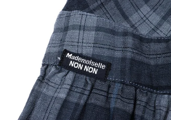Mademoiselle NON NON Linen Check Shirt Dress K-158229_010