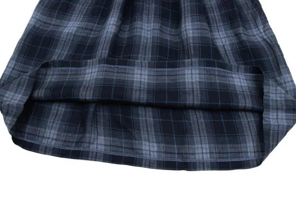 Mademoiselle NON NON Linen Check Shirt Dress K-158229_012