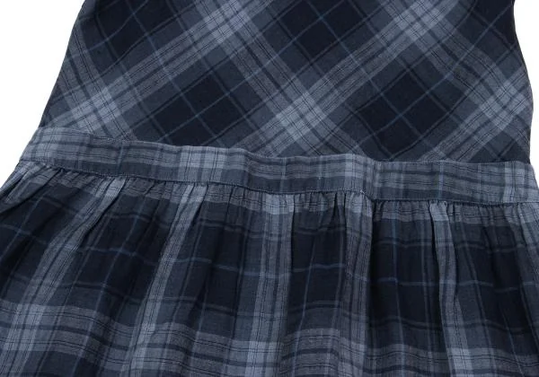 Mademoiselle NON NON Linen Check Shirt Dress K-158229_014