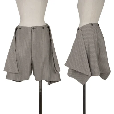 Jean Paul GAULTIER FEMME Super Wide Design Striped Shorts