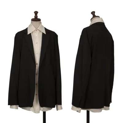 Jean Paul GAULTIER FEMME Striped Shirt Layered Tailored Jacket