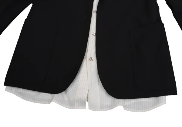 Jean Paul GAULTIER FEMME Striped Shirt Layered Tailored Jacket K-158292_012