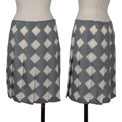 JUNYA WATANABE COMME des GARCONS Poly Diamond Print Pleated Skirt