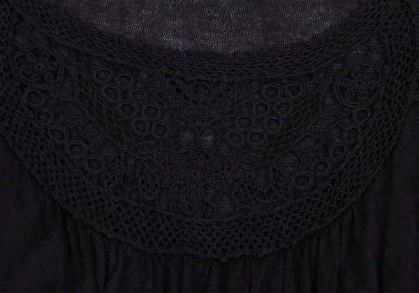 ヴィヴィアンタムVIVIENNETAM コットン混レース編み替えニットブラウス 黒0 K-158323_006