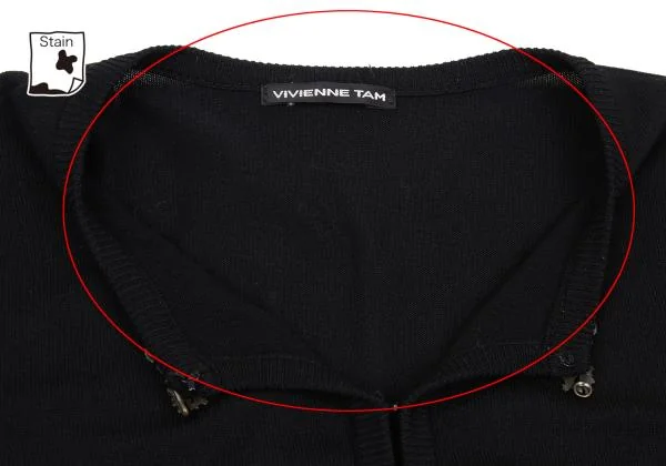 ヴィヴィアンタムVIVIENNETAM ドラゴンホックデザインカーディガン 黒0 K-158325_006