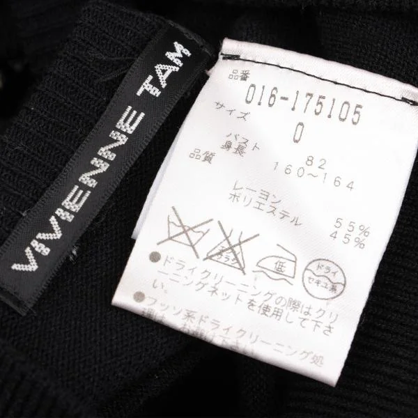 ヴィヴィアンタムVIVIENNETAM ドラゴンホックデザインカーディガン 黒0 K-158325_015