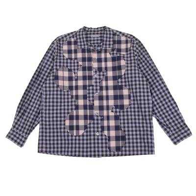 COMME des GARCONS HOMME Checked Patch Paste Shirt
