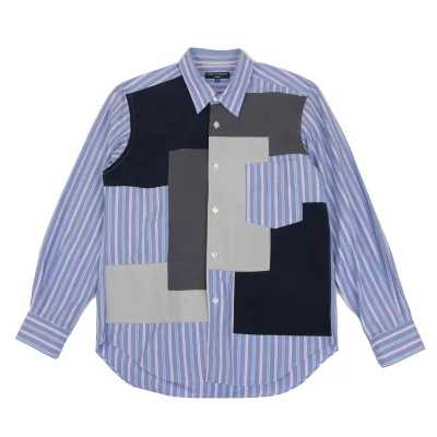 COMME des GARCONS HOMME Patchwork Striped Shirt
