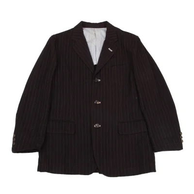COMME des GARCONS HOMME Cotton Linen Striped Jacket