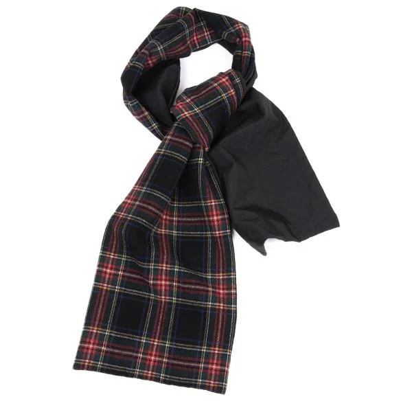 コムデギャルソン オムCOMME des GARCONS HOMME タータンチェックマフラー 黒赤他 K-158461_001