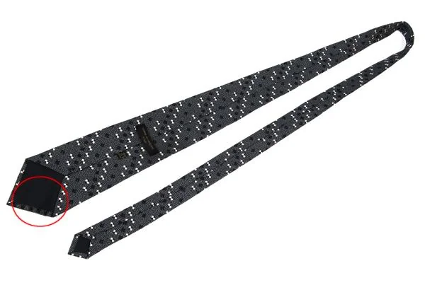 コムデギャルソン オムCOMME des GARCONS HOMME シルクブロック刺繍ネクタイ 紺他 K-158465_003