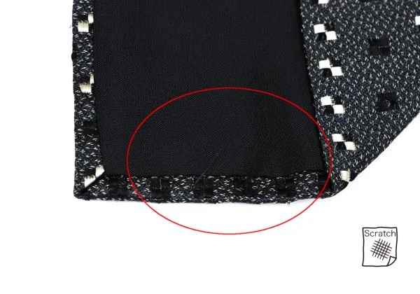 コムデギャルソン オムCOMME des GARCONS HOMME シルクブロック刺繍ネクタイ 紺他 K-158465_004