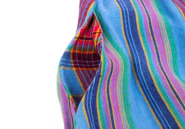 ISSEY MIYAKE HaaT Multi-color Check Striped Dropped Crotch Pants K-158475_003