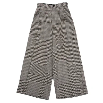 Y's Houndstooth Switching Wide Pants