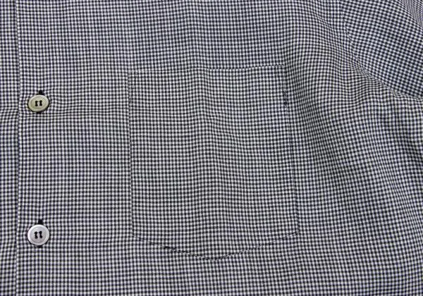 COMME des GARCONS HOMME Checked Linen Open Collar Short Sleeve Shirt K-158490_007
