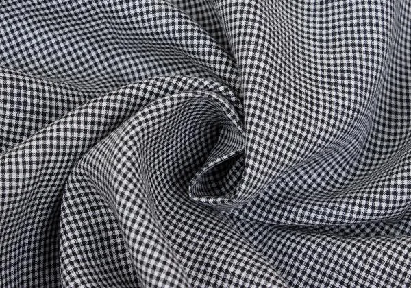 COMME des GARCONS HOMME Checked Linen Open Collar Short Sleeve Shirt K-158490_014