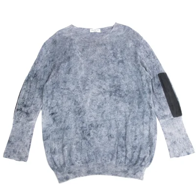 Yohji Yamamoto POUR HOMME Dyed Elbow Switching Knit Sweater
