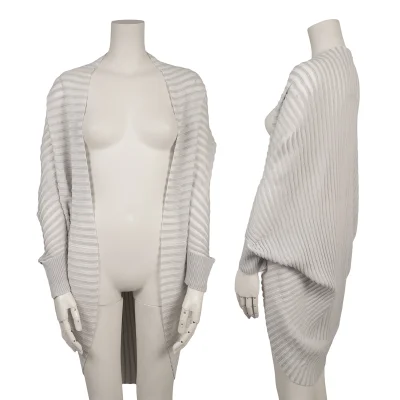 ISSEY MIYAKE Striped Woven Cardigan