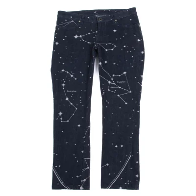 ISSEY MIYAKE Constellation Woven Stretch Denim Pants