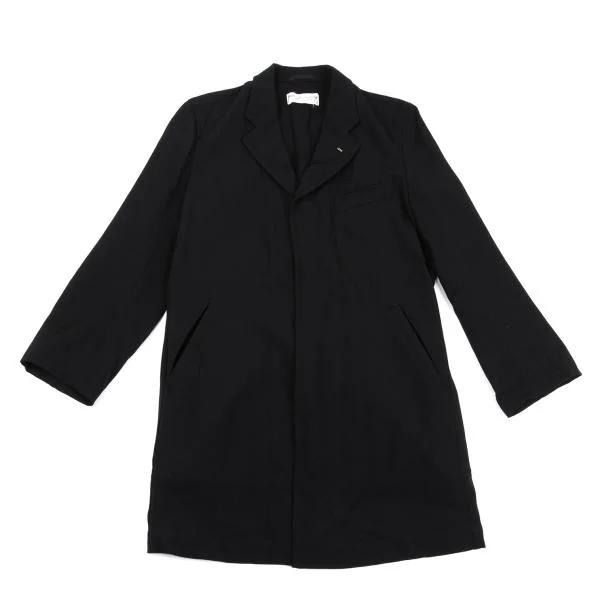 ローブドシャンブル コムデギャルソンrobe de chambre COMME des GARCONS ウールギャバホック留めロングジャケット 黒M位 K-158593_002