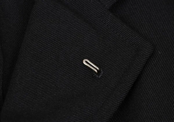 ローブドシャンブル コムデギャルソンrobe de chambre COMME des GARCONS ウールギャバホック留めロングジャケット 黒M位 K-158593_005