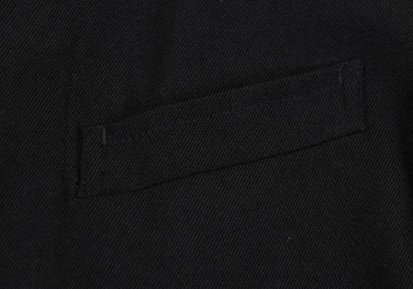 ローブドシャンブル コムデギャルソンrobe de chambre COMME des GARCONS ウールギャバホック留めロングジャケット 黒M位 K-158593_007