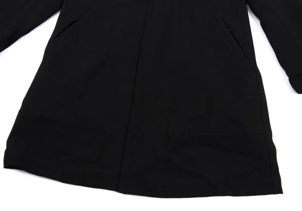 ローブドシャンブル コムデギャルソンrobe de chambre COMME des GARCONS ウールギャバホック留めロングジャケット 黒M位 K-158593_010