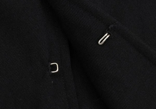 ローブドシャンブル コムデギャルソンrobe de chambre COMME des GARCONS ウールギャバホック留めロングジャケット 黒M位 K-158593_012