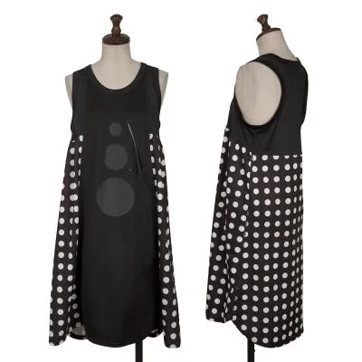 BLACK COMME des GARCONS×NIKE Mesh Switching Dot Printed Dress
