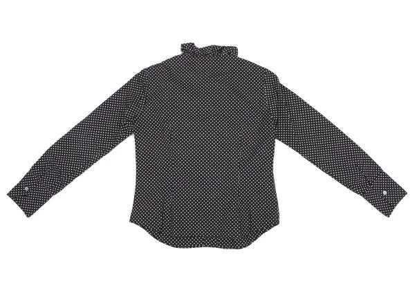 アツロウタヤマA/T ドットフリルフロントブラウス 黒白M位 K-158674_013