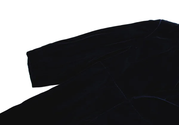 COMME des GARCONS Velour Wrap Neck Design Hooded Coat K-158691_009