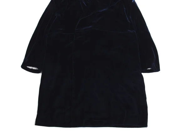 COMME des GARCONS Velour Wrap Neck Design Hooded Coat K-158691_012