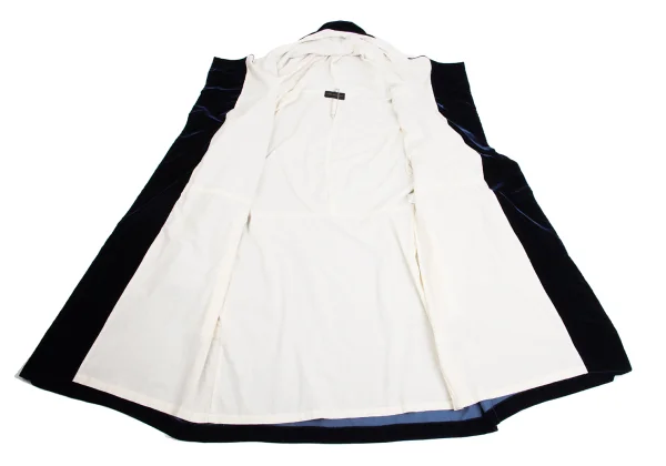 COMME des GARCONS Velour Wrap Neck Design Hooded Coat K-158691_014